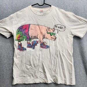 Vintage 90s Pig In Shorts So What Shirt Single Stitch Size Medium BYC Distressed